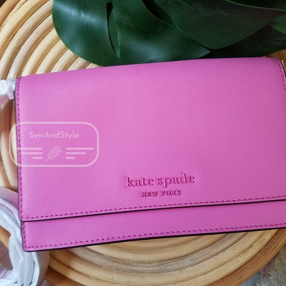 kate spade Handbags - CAMERON MONOTONE KATE SPADE BRIGHT PEONY CONVERTIBLE CROSSBODY PINK BRAND NEW